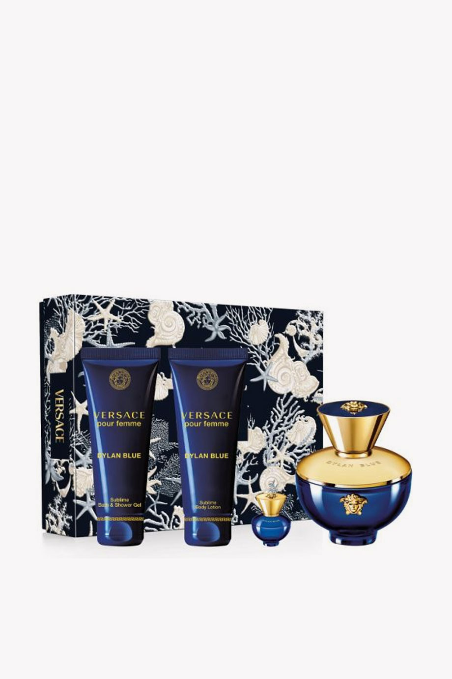 Picture of VERSACE DYLAN BLUE POUR FEMME EDP 100ML+S/G+B/L 100ML+MINI 5ML SET