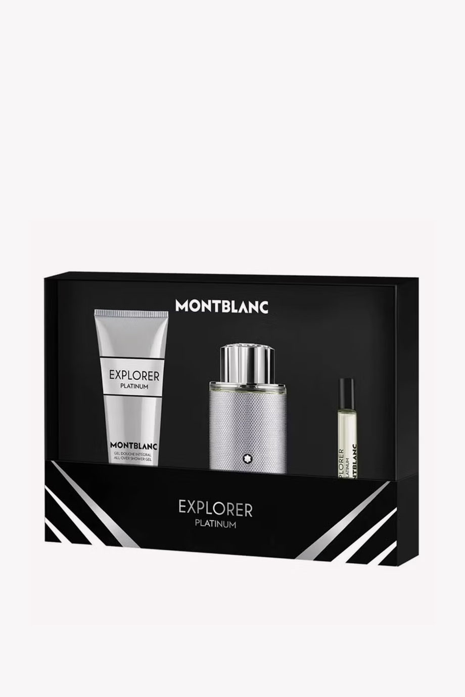 Picture of MONT BLANC EXPLORER PLATINUM EAU DE PARFUM + ALL OVER SHOWER GEL 100ML + 7.5 MINI SET