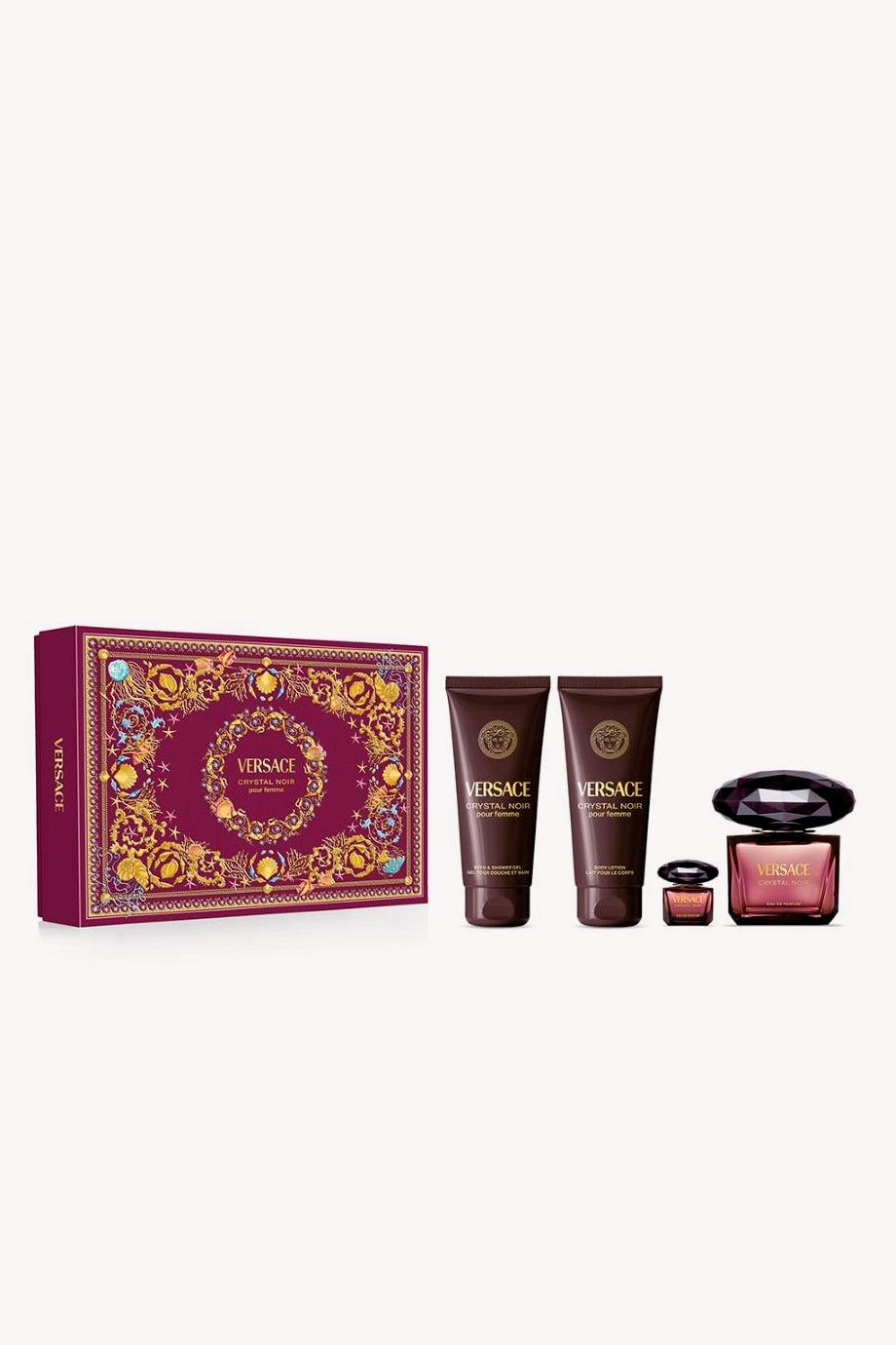 Picture of VERSACE CRYSTAL NOIR EAU DE PARFUM  90ML+5ML+ S/G+ B/L SET