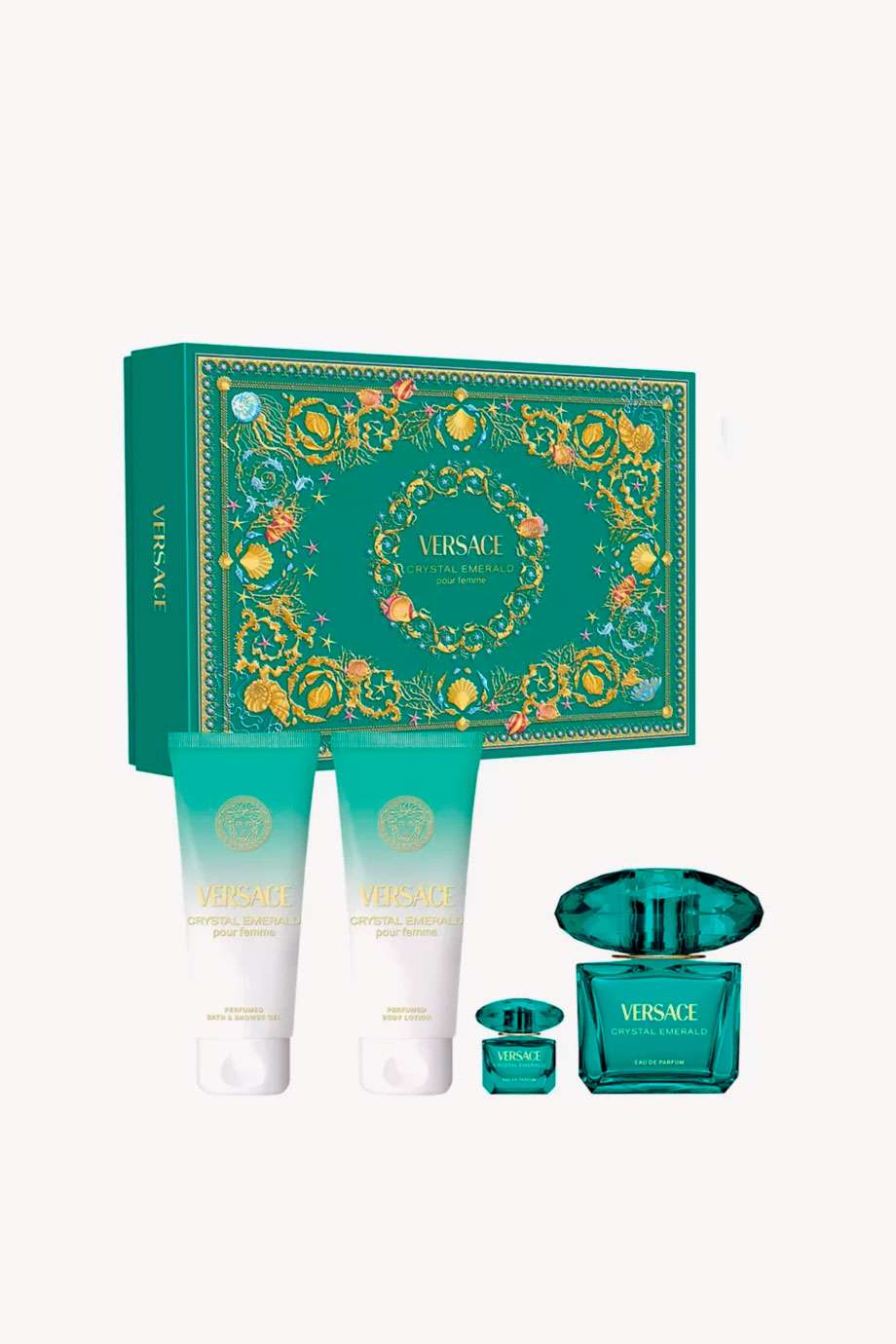Picture of VERSACE CRYSTAL EMERALD EAU DE PARFUM  90ML+5ML+ S/G+ B/L+BAG SET