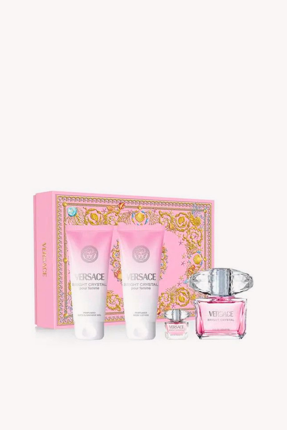 Picture of VERSACE BRIGHT CRYSTAL EDT 90ML+ 5 ML+S/G 100ML +B/L 100ML +BAG SET